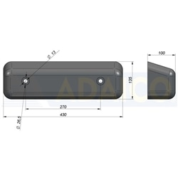 Batente de Borracha 430 x 135 x 100 - 0102010