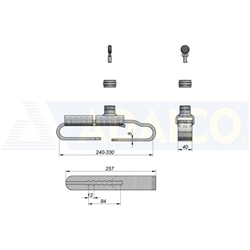 Fecho Anti-Roubo Traseiro 240-330 inox - 0107001