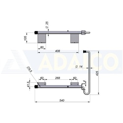 Fixador de Porta C/mola 560 x 410 25ø - 0109003