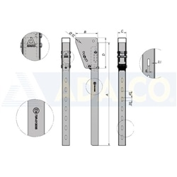 Suporte Para-Ciclistas Para-Ciclistas 700 x 150 x 58 zincado - 0112010