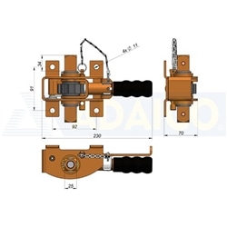 Tensor Lona Telescópica 239 x 70 x 140 c/ manga teles - 0113003