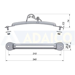 Abraçadeira Suporte Guarda-Lamas Regulável - 0001014