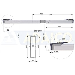 Barra Extensível 2400-2700 Alumínio c/2 fechos - 0003001