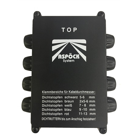 Caixa de Ligação Universal Aspöck IP 68 c/8 saídas - 0902001