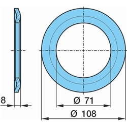 Anilha Protetora de Rolamentos Eco-Plus 10T 108/71x8 - 0813012