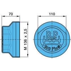 Tampa de Cubo Eixo BPW R/Interior D- 136 N - 0014018