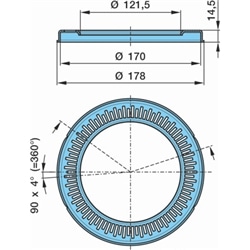 Cramalheira de ABS BPW Coroa ABS Eco- Plus 3 - 0802002